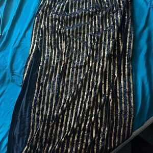 SHEIN Criss Cross Tie Backless Sequins Halter Top and matching skirt